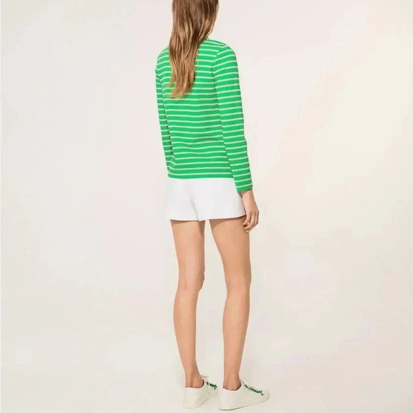 Tory Burch Boat Neck Diver Striped Top Small - Picture 2 of 11